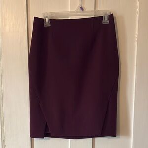 White House Black Market Burgundy Pencil Skirt